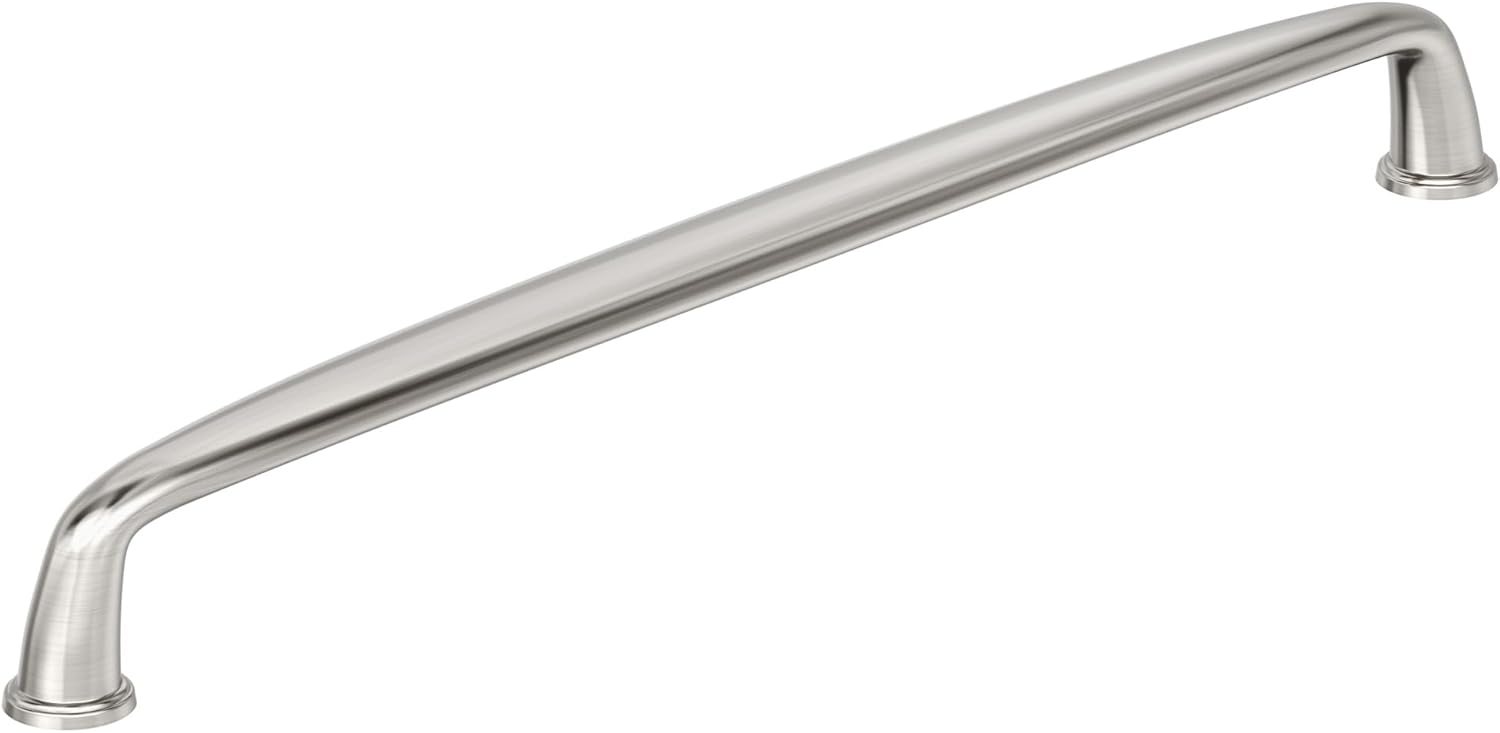Amerock Kane 10-1/16 inch (256mm) Center-to-Center Satin Nickel Cabinet Pull