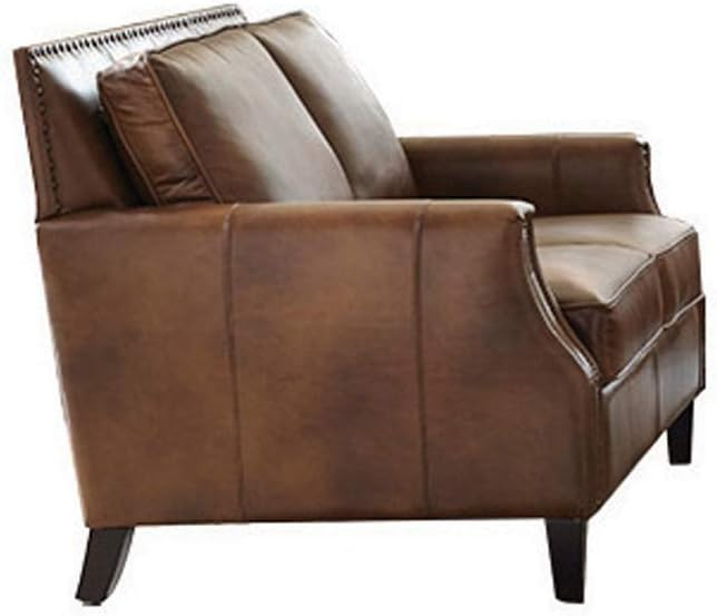 Coaster 3-Piece Farmhouse Upholstered Recessed Arms Leather Sofa Set in Brown