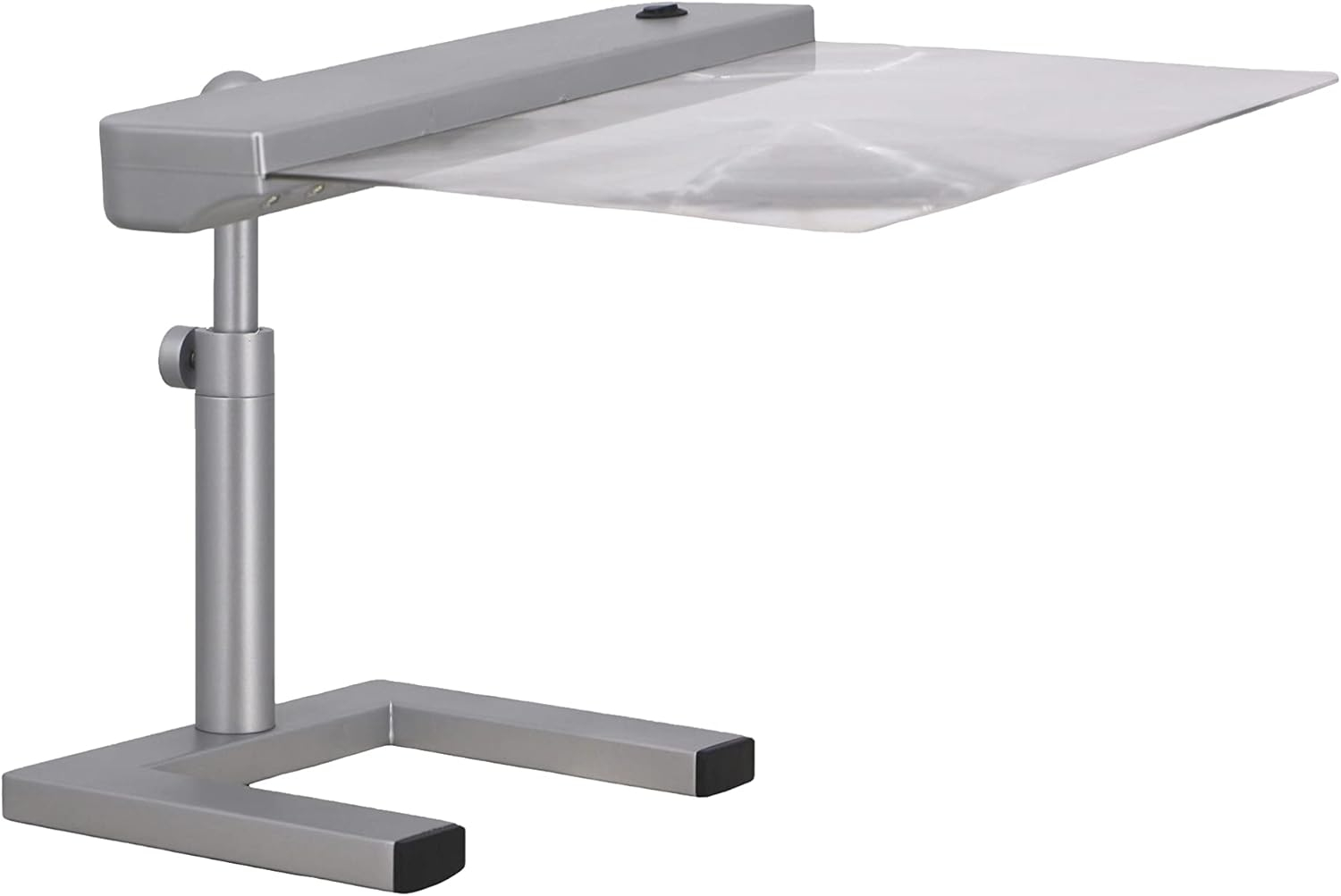 daylight24 Table Top Full Page Magnifier LED Desk Lamp, Silver - Ideal for Reading, Hobby and Crafting with LED Light Strip for Optimal Visibility, 10 inch (202055-05)