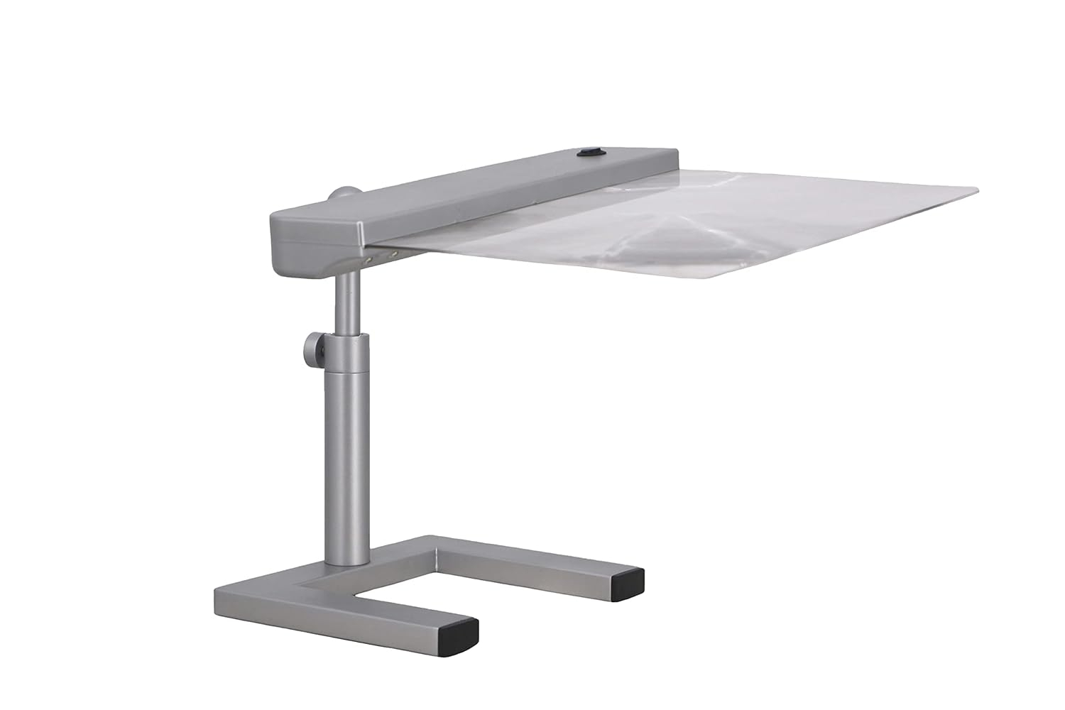 daylight24 Table Top Full Page Magnifier LED Desk Lamp, Silver - Ideal for Reading, Hobby and Crafting with LED Light Strip for Optimal Visibility, 10 inch (202055-05)