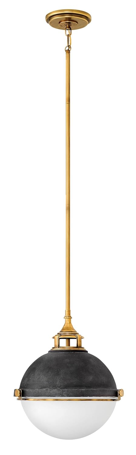 2 Light Small Pendant In Traditional-Industrial Style 13.5 Inches Wide By 14.5 Inches High-Aged Zinc Finish Hinkley Lighting 4834Dz