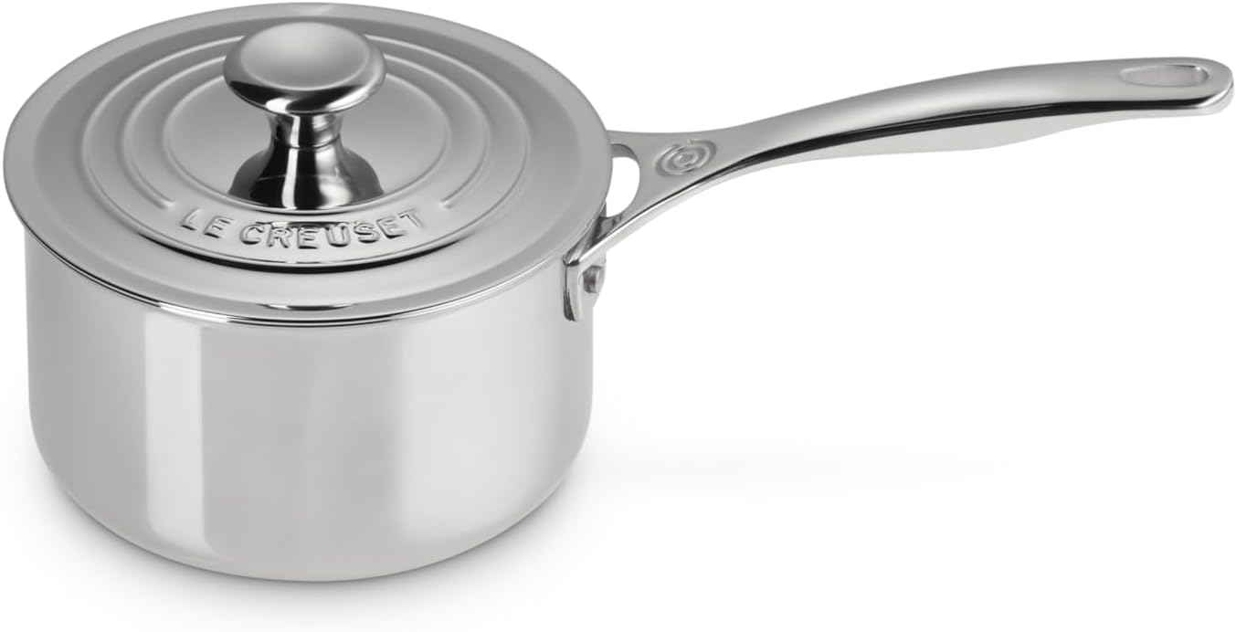Le Creuset Stainless Steel Saucepan with Lid