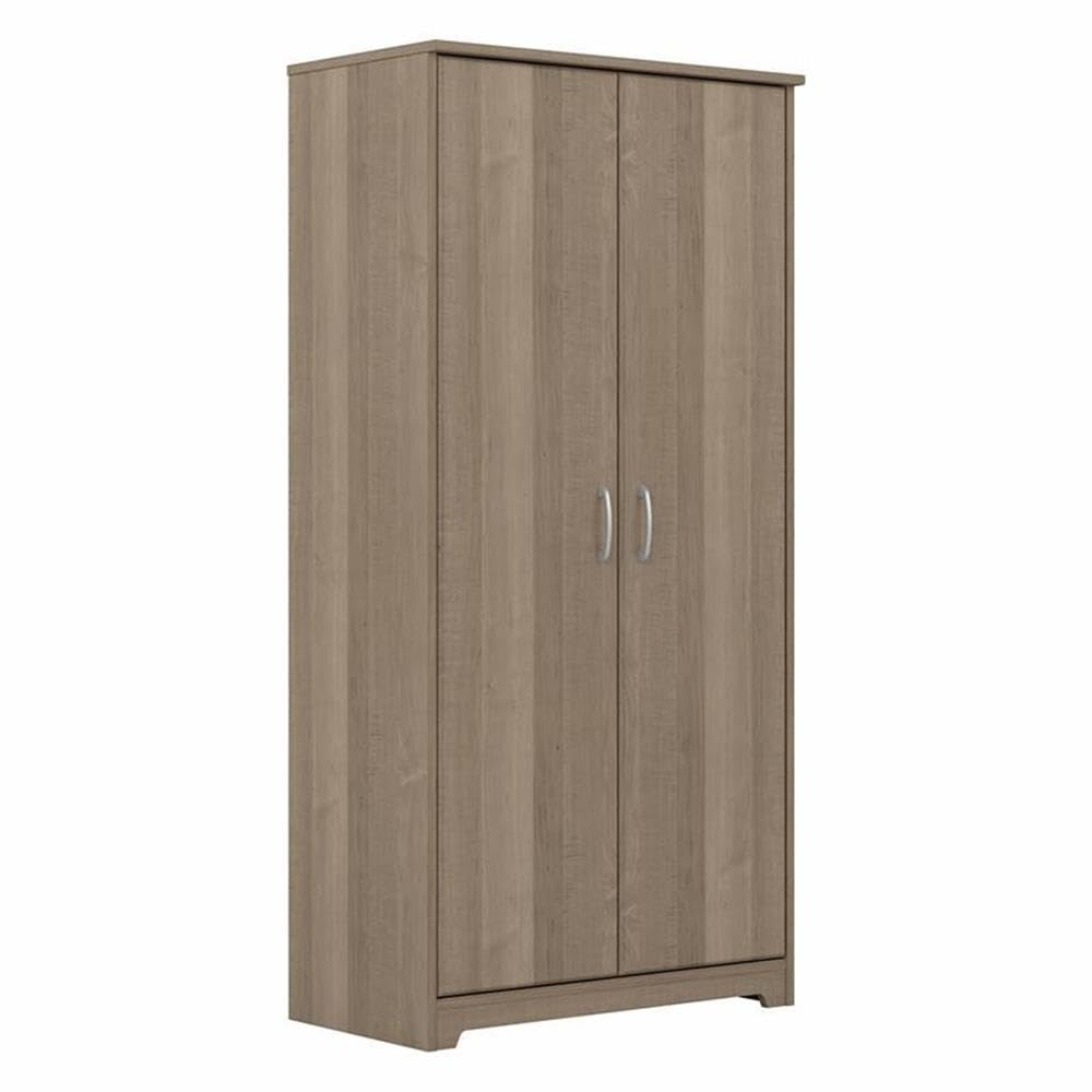 Ash Gray Tall Office Storage Cabinet with Adjustable Shelves