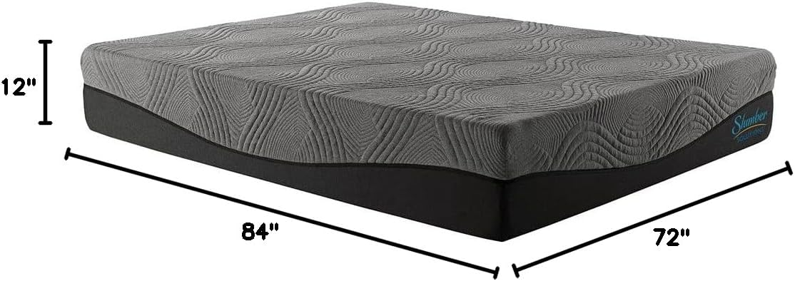 Slumber Solutions  Active 12-inch Charcoal Memory Foam Mattress King