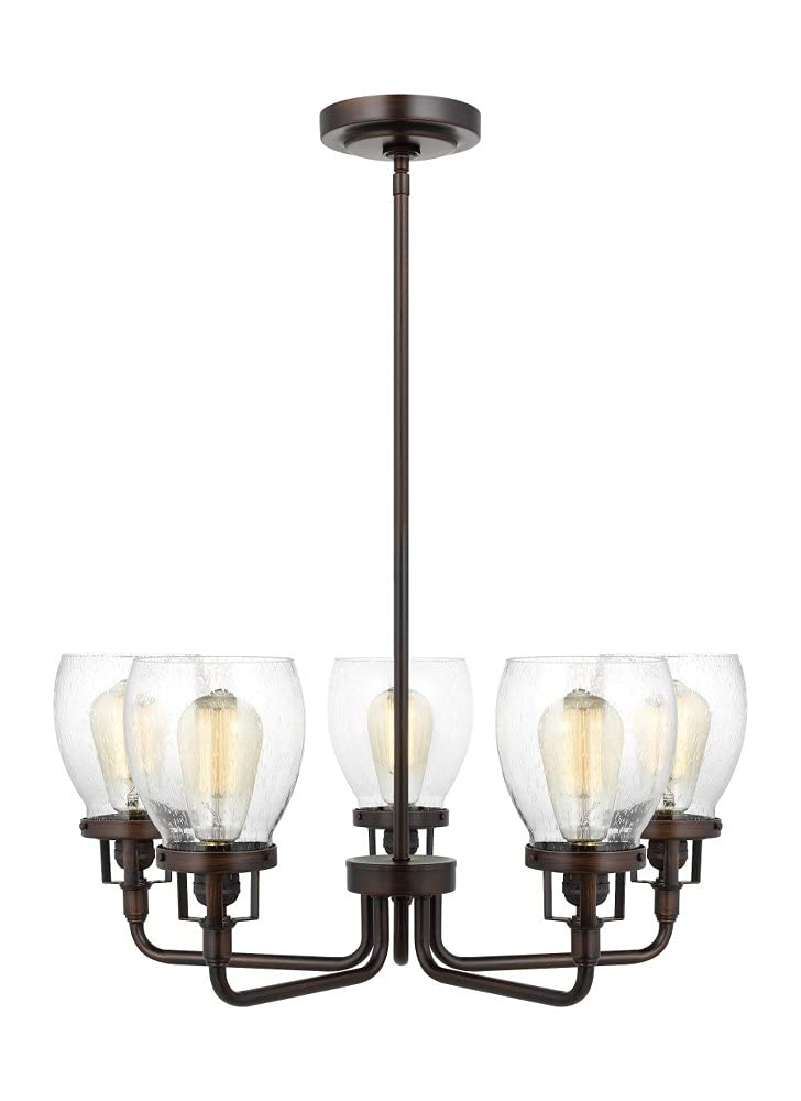 Generation Lighting Belton 5 -Light Bronze Transitional For Use in Bedrooms, Dining Rooms, Foyers, Kitchens, Living Rooms Chandelier