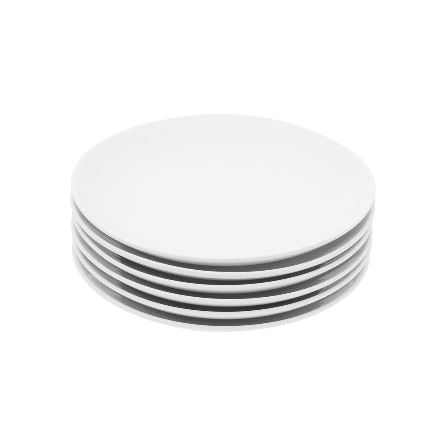 Miicol Ceramic Appetizer Plates Set of 6, White Dessert Plates 8 Inch, Small Dinner Plates, Modern Round Salad Plates, Porcelain Serving Dishes for Snack, Bread, Fruit, Microwave & Dishwasher Safe