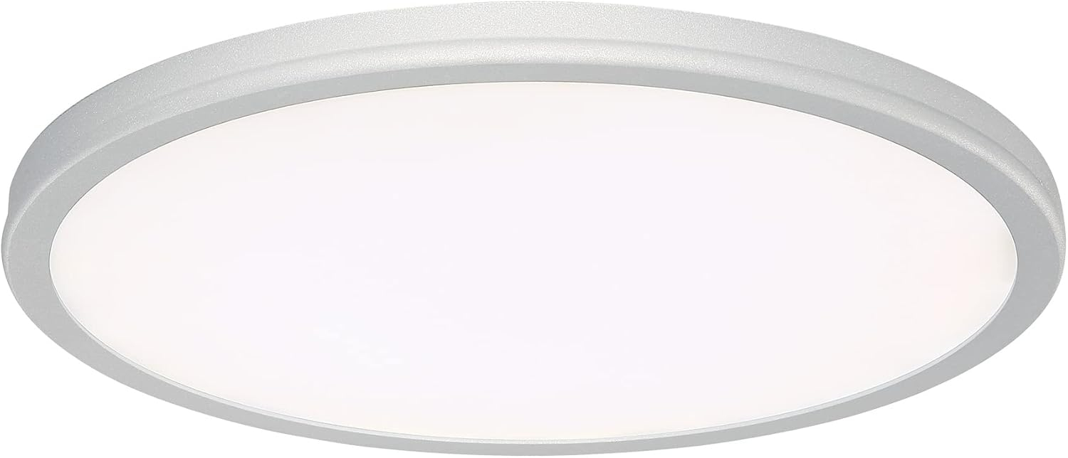 WAC Lighting dweLED, Geos 15in LED Round Low-Profile Flush Mount 2700K in Titanium