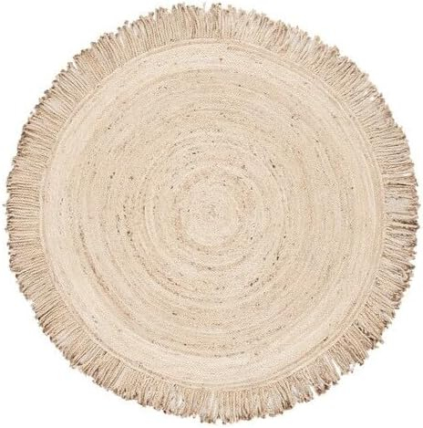 Braided BRD259 Hand Braided Area Rug - Beige - 5' round - Safavieh.