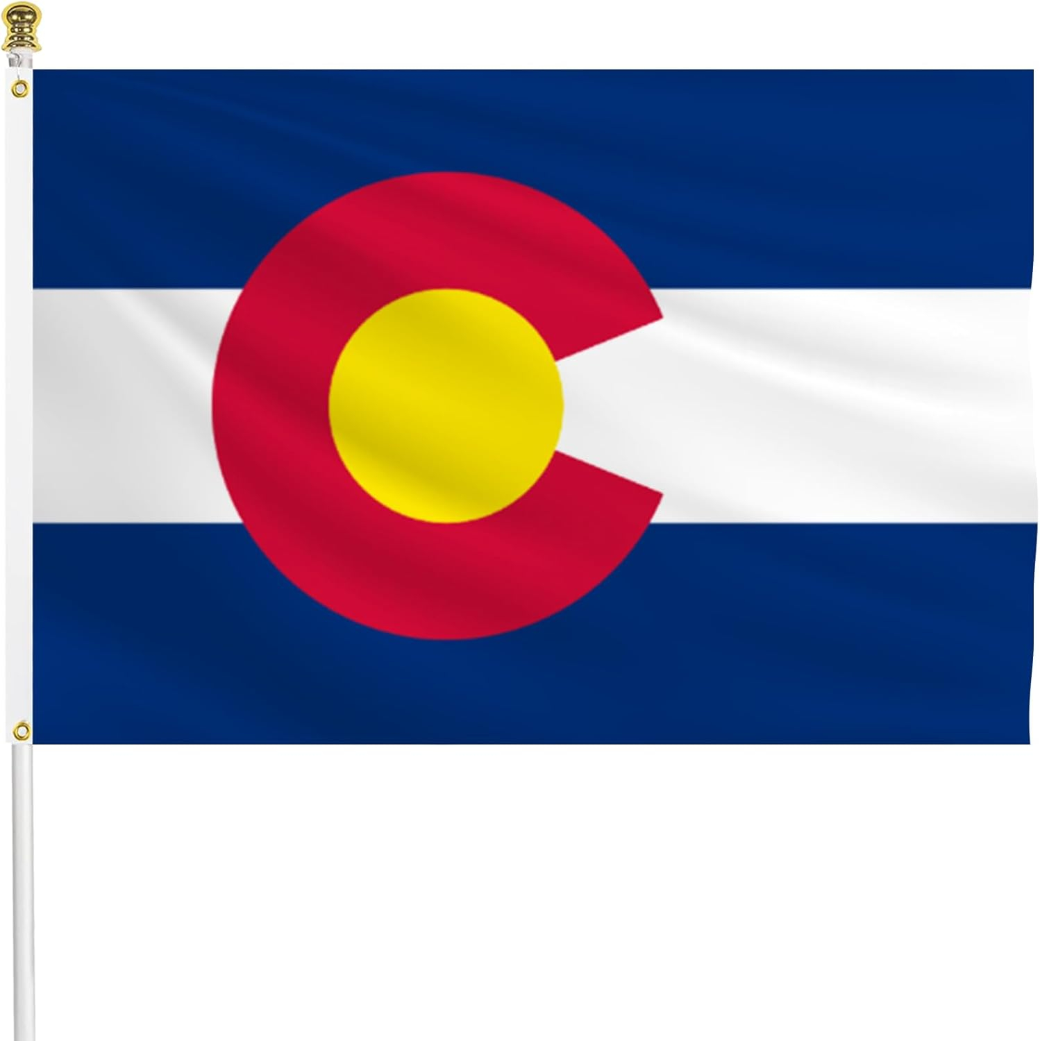 Michigan State Flag, Nylon, 3' x 5', 100% Made in USA, Canvas Header, Heavy-Duty Brass Grommets