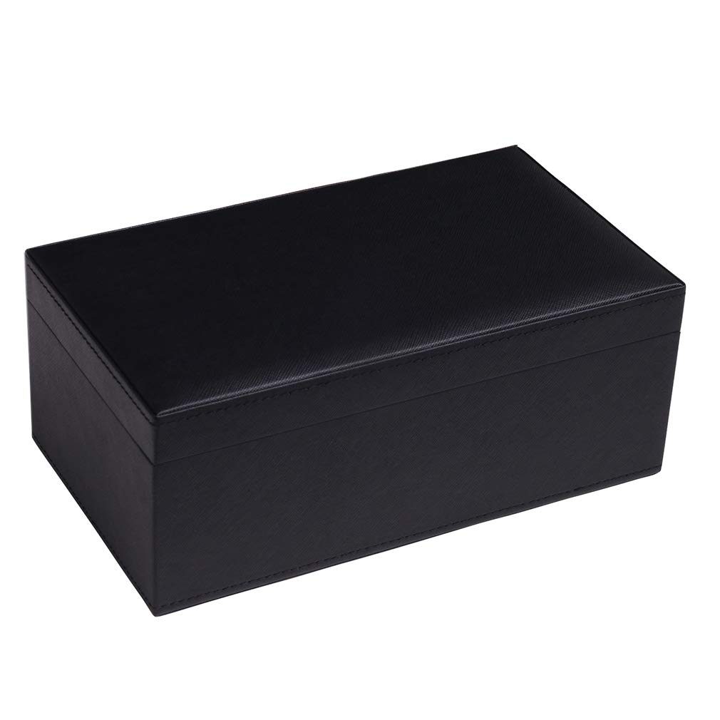 Silverman & Co. Double 9 Large White Domino Set - Black Case