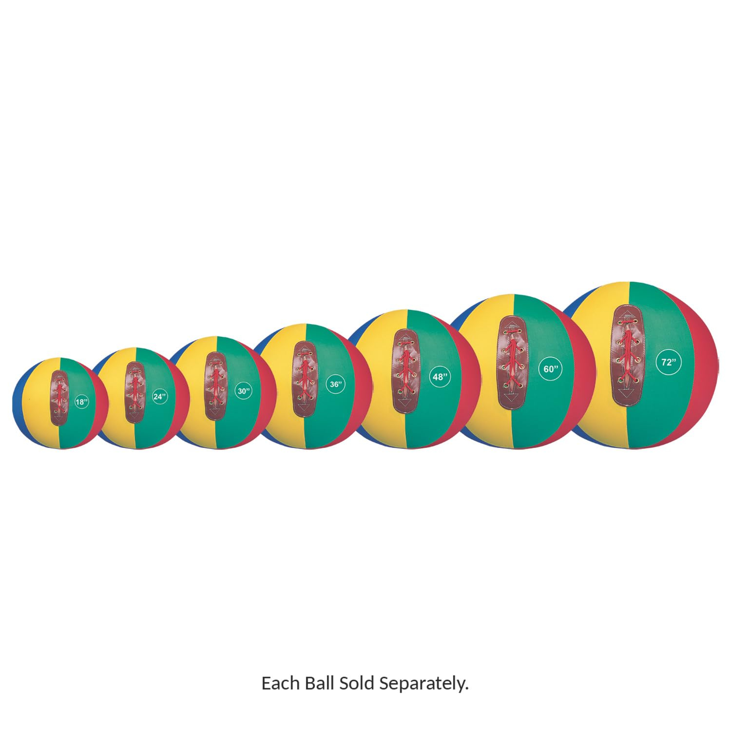 72-Inch Multicolor Rubber Playground Cage Ball