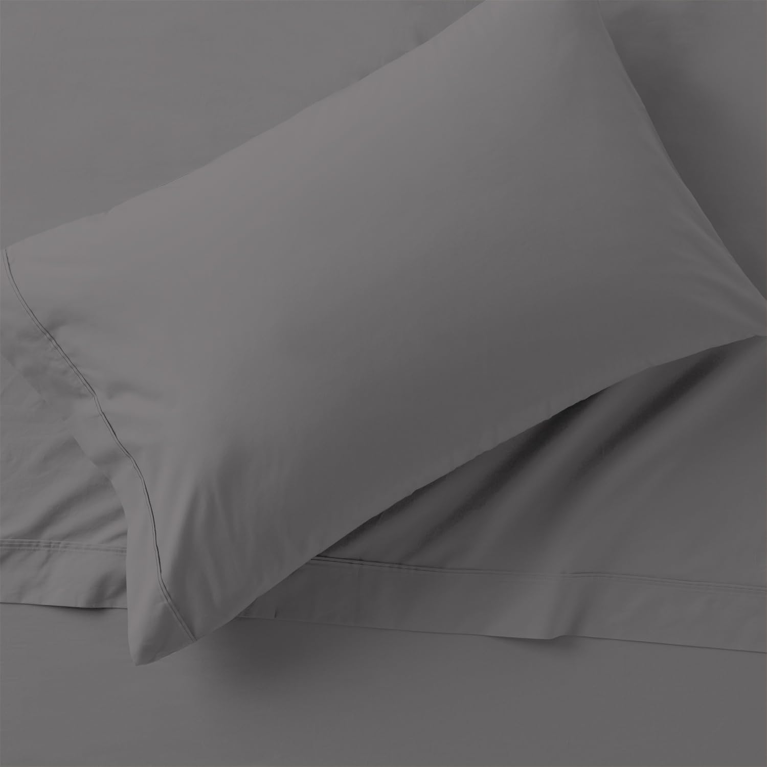 Purity Home 100% Organic Cotton Standard Lavender Percale Pillowcases, 300 Thread Count Breathable, Super Soft, & Cozy 2-Piece Set