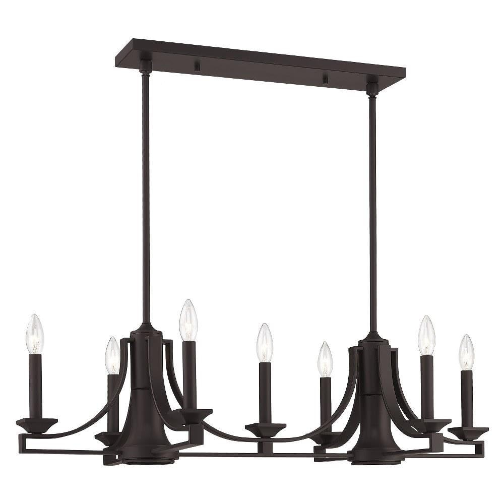 Modern Transitional Bronze Steel 9-Light Indoor Chandelier