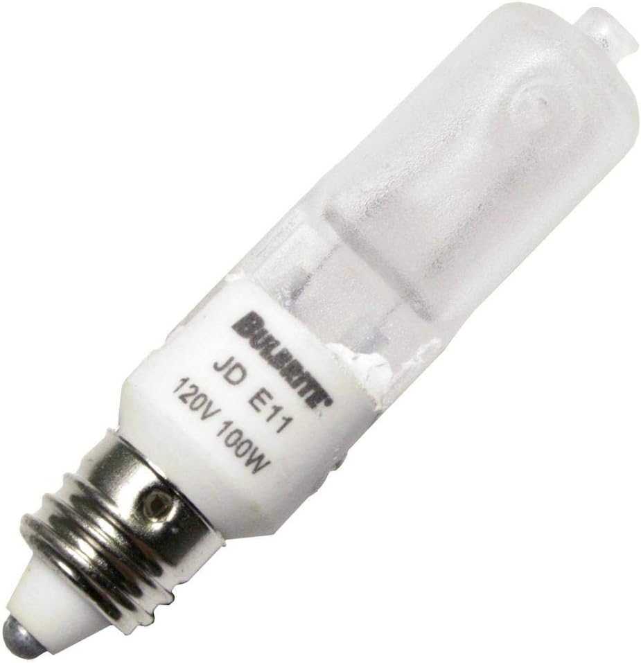 White Frosted Halogen Mini-Candelabra Screw-in Bulb, 100W