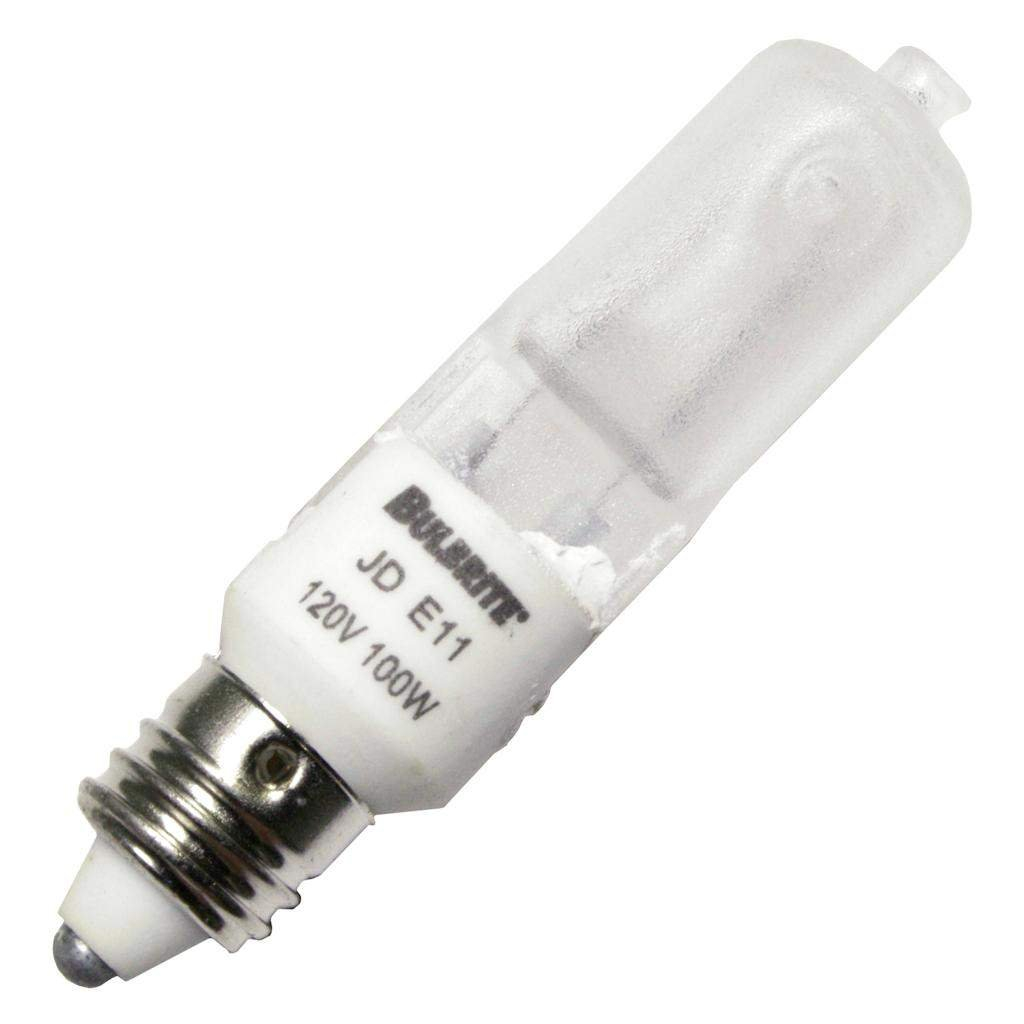 White Frosted Halogen Mini-Candelabra Screw-in Bulb, 100W