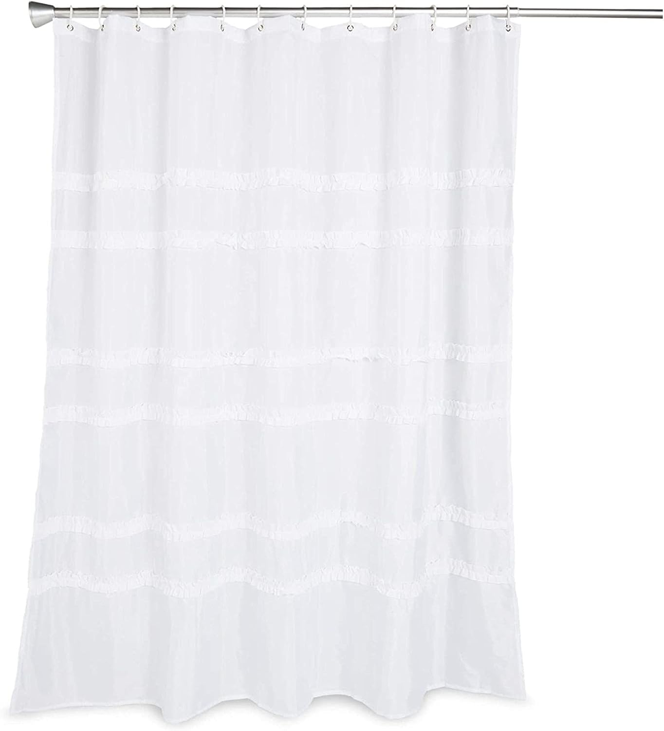 Farmhouse Shower Curtain Set with 12 Hooks, Rustic Bathroom Decor (72 x 72 in)