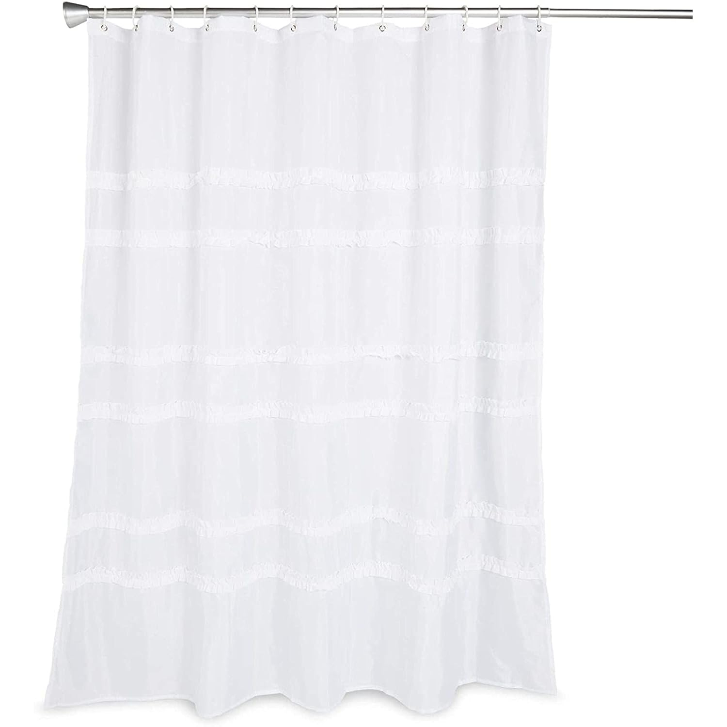 Farmhouse Shower Curtain Set with 12 Hooks, Rustic Bathroom Decor (72 x 72 in)