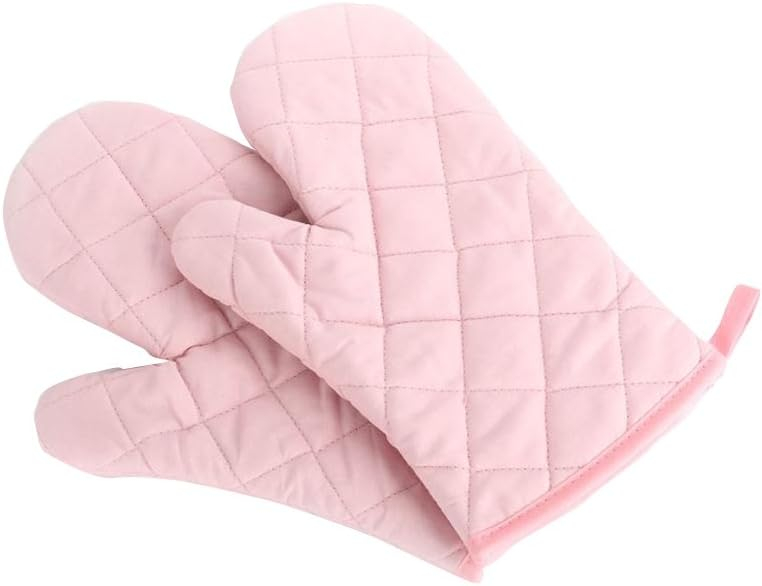 BCMMKLPP Extra Long Oven Mitts, Heat Resistant Oven Gloves with Quilted Liner Non-Slip Textured Grip Perfect for BBQ, Baking, Cooking and Grilling - 1 Pair 11 Inch