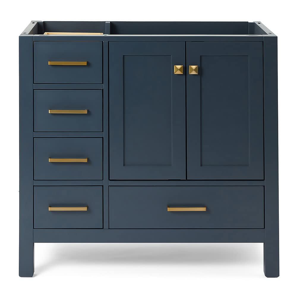 Ariel A037s-R-Bc Cambridge 36" Single Free Standing Wood Vanity Cabinet Only - Blue