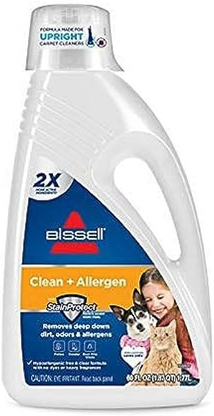 BISSELL 89Q52 Carpet Cleaner Allergen Cleansing No Scent 60 oz Liquid Concentrated