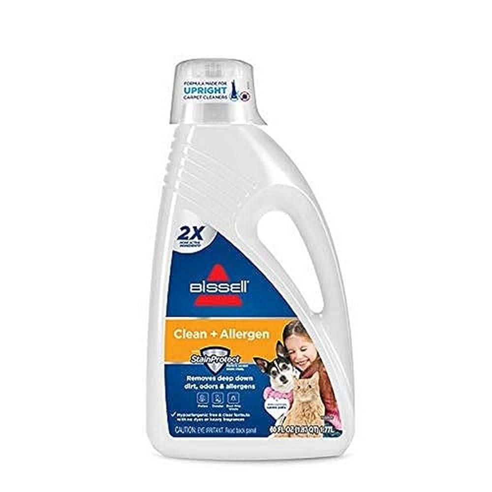 BISSELL 89Q52 Carpet Cleaner Allergen Cleansing No Scent 60 oz Liquid Concentrated
