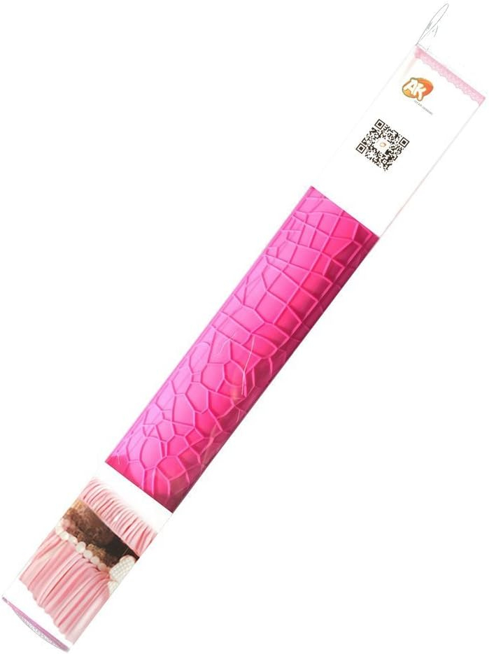 ART Kitchenware Large Size Crocodile Alligator Impression Mat Embossed Silicone Cake Lace Mat 23.6x 15.75" Fondant Cake Decorating Tools Gum Paste Molds Cake Molds Pastry Baking Tools BLM-26