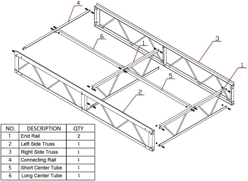 Patriot Docks 4'x8' Aluminum Dock Frame Assembly