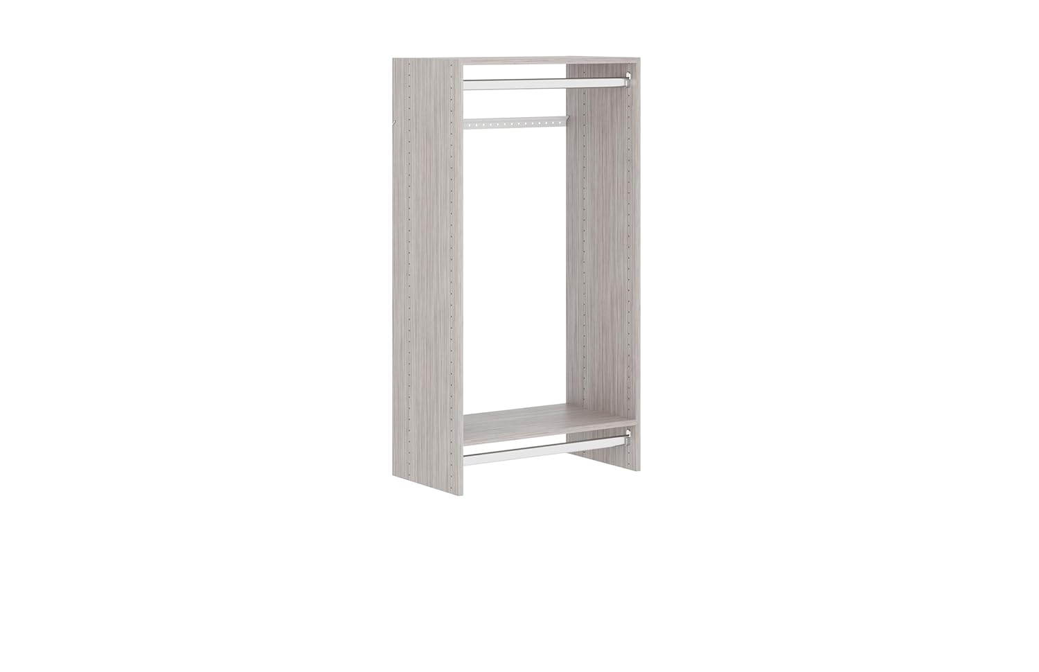 Easy Track 25.13-in W x 14-in D x 48-in H Weathered Grey Solid Wood closet tower