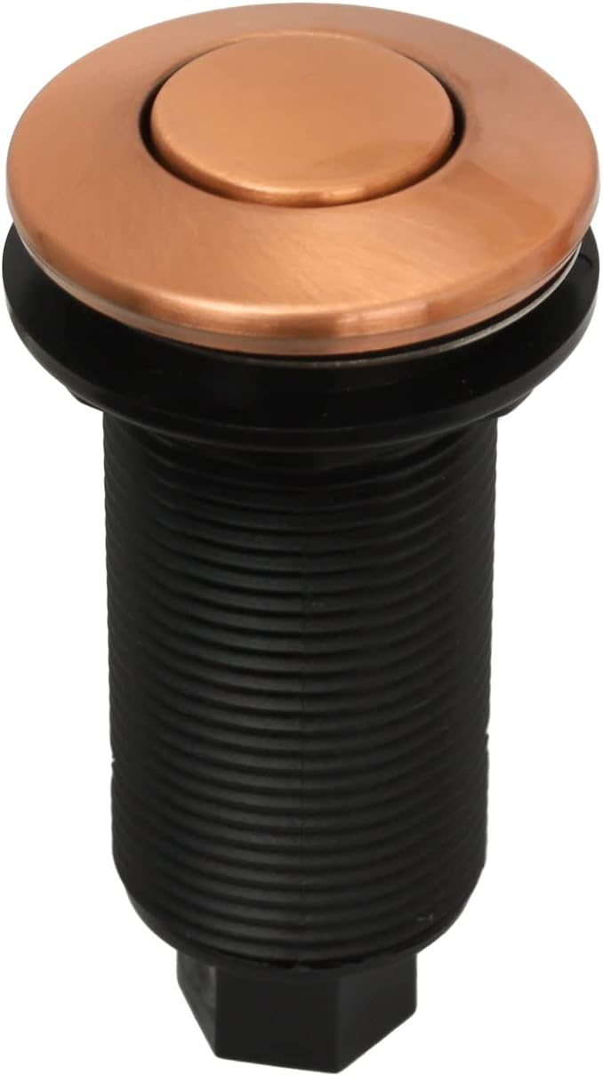 Akicon Garbage Disposal Air Switch with Air Hose, Sink Top Push Button Replacement for Air Switch Garbage/Waste Disposal Outlet (Copper)