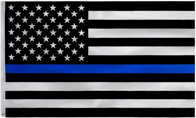 3' x 5' Thin Blue Line American Flag in Durable Nylon
