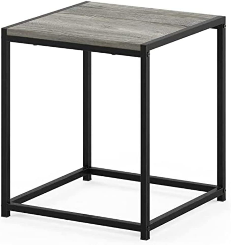 Furinno Camnus Modern Living End Table, French Oak Grey