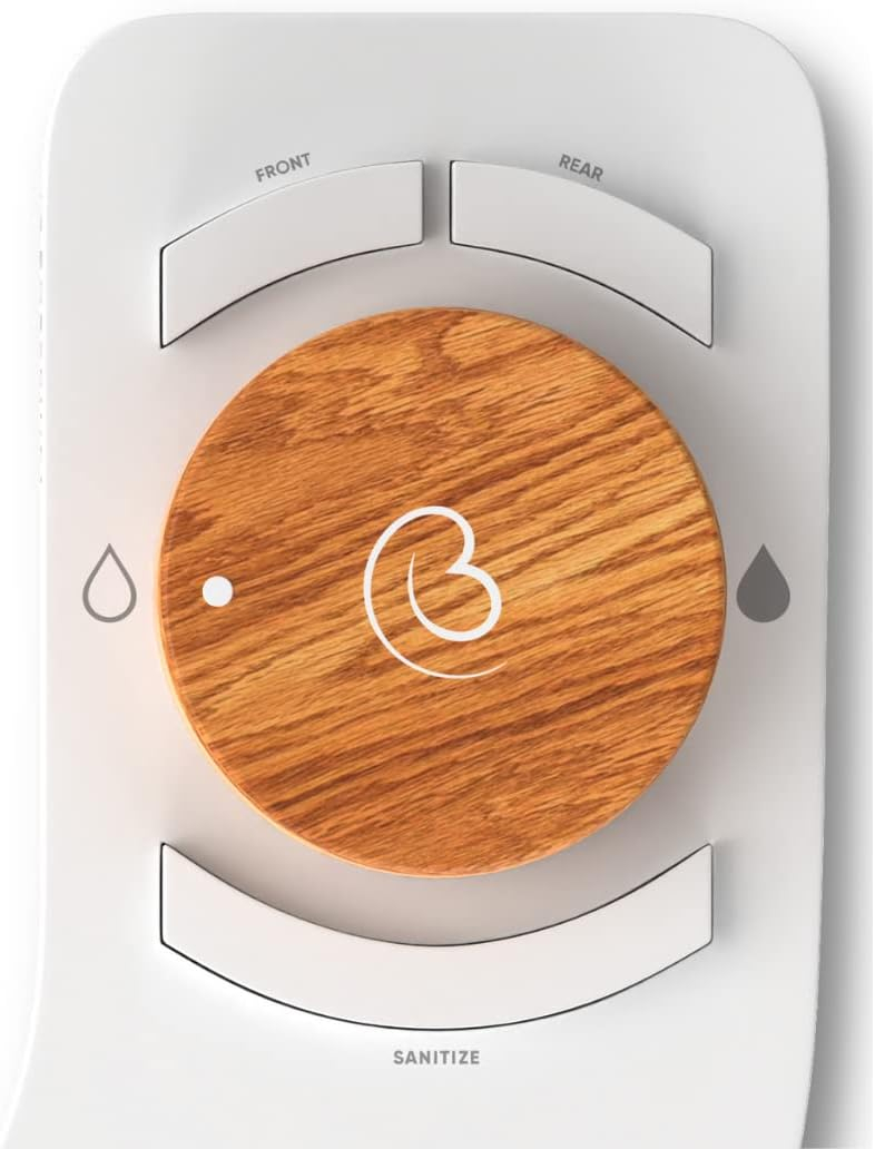 Stainless Steel Dual Temperature Toilet Bidet Attachment with Bamboo Accents