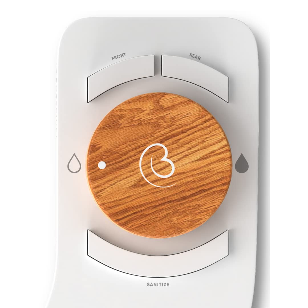 Stainless Steel Dual Temperature Toilet Bidet Attachment with Bamboo Accents
