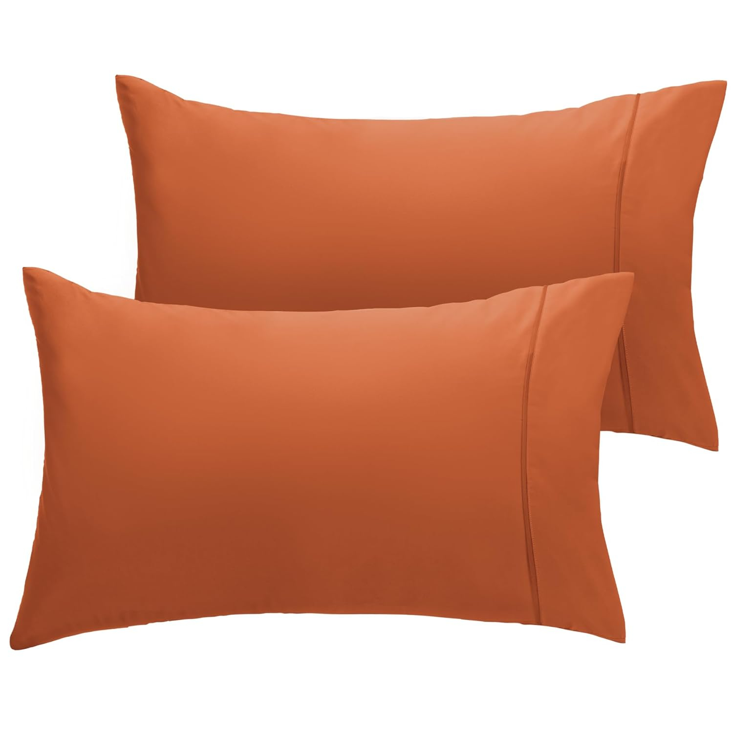 LuxClub 2 PC Cream Queen Performance Microfiber Solid Pillowcase Set