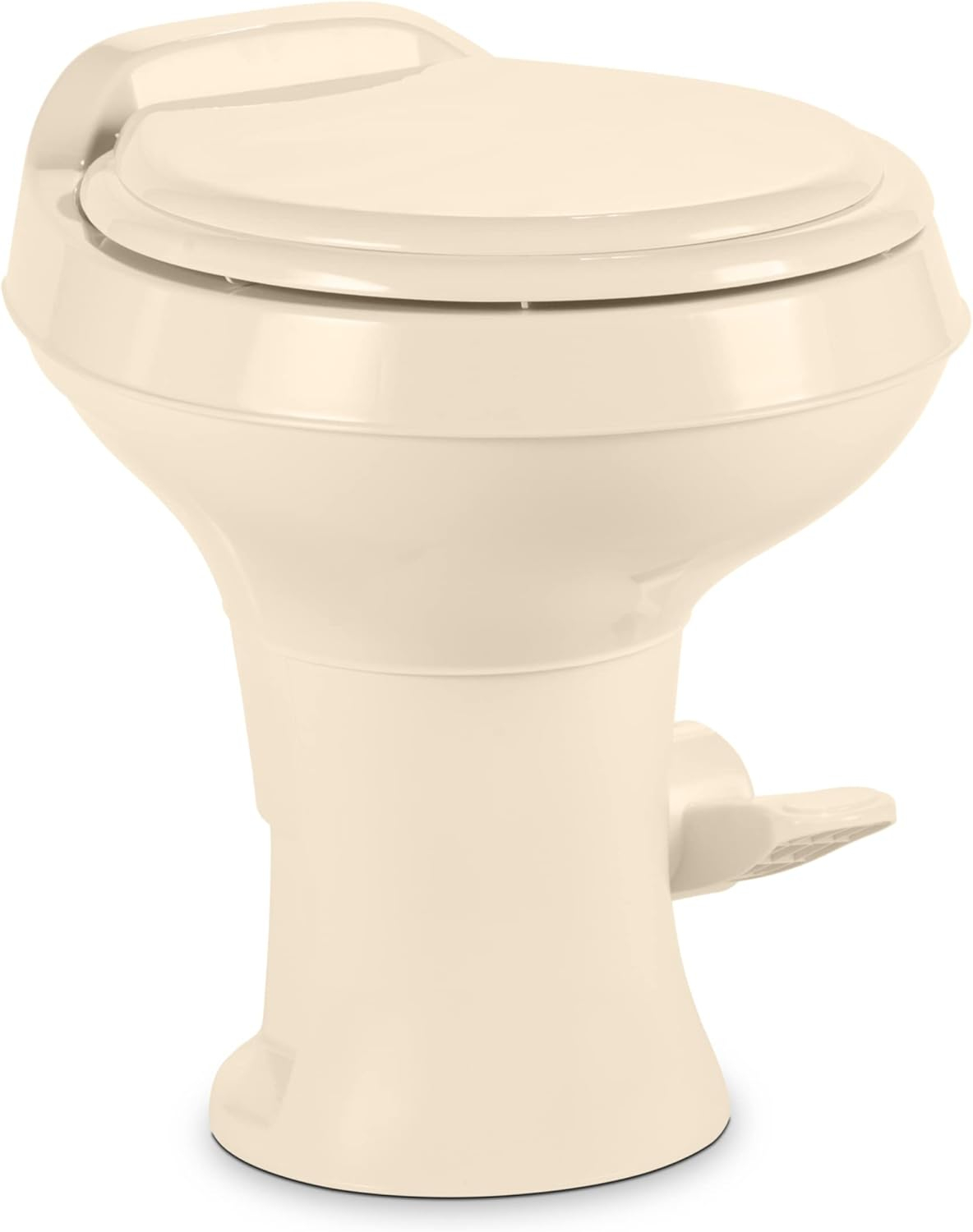 Dometic 302300073 300 Series Standard Height Heavy Duty Plastic RV Toilet, Bone