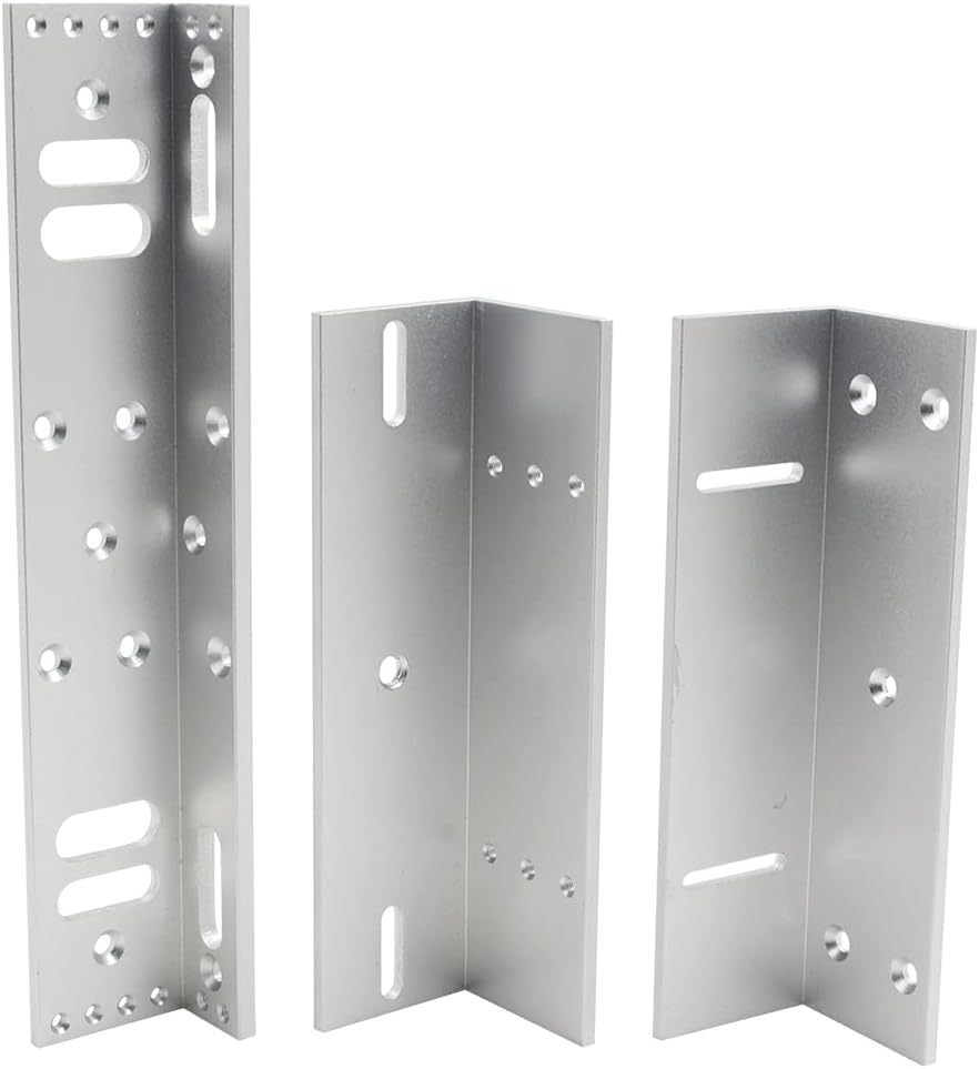 COUNS Z and L Holder Stand for 600lbs Holding Force Electric Magnetic Lock Door Access Control self-Closing, Sliver