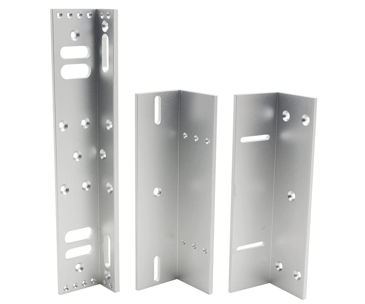 COUNS Z and L Holder Stand for 600lbs Holding Force Electric Magnetic Lock Door Access Control self-Closing, Sliver