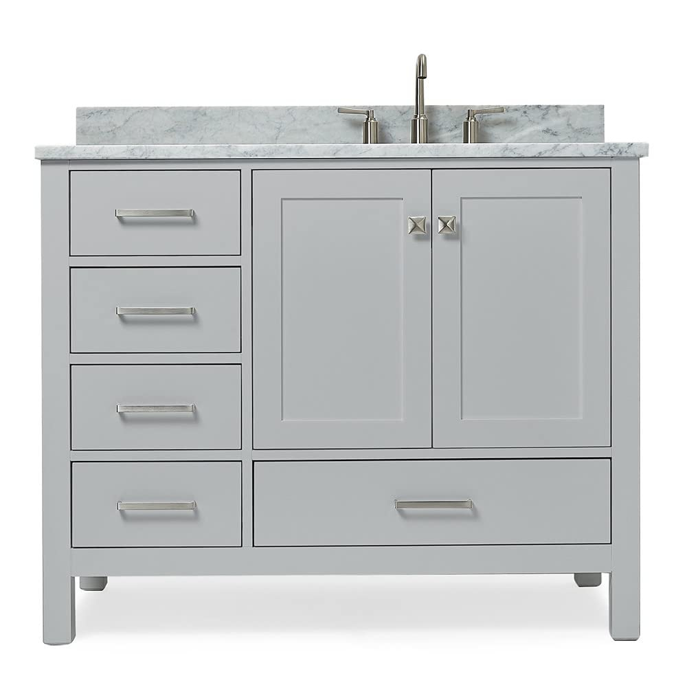 Ariel A043srcw2rvo Cambridge 42" Free Standing Single Basin Vanity Set - Grey