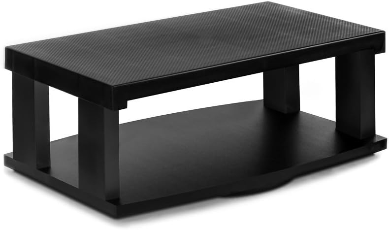 Aleratec 2-Tier Swivel TV Stand: Adjustable TV Riser for Flat Screens, Gaming Consoles and Monitors - Space-Saving Tabletop Stand for Home and Office (20.75in x 11in)
