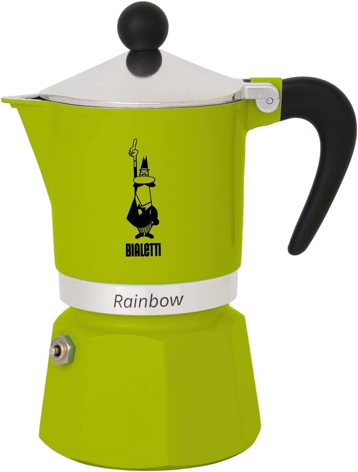 Bialetti 4973 Rainbow Espresso Maker, Green, 30 x 20 x 15 cm