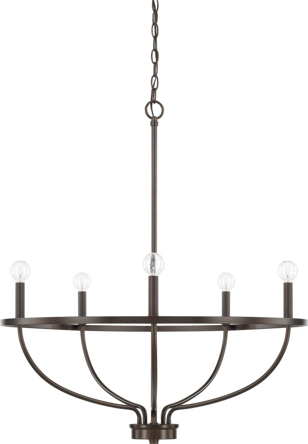 Capital Lighting 428551 Greyson 5 Light 29" Wide Taper Candle Chandelier - Bronze