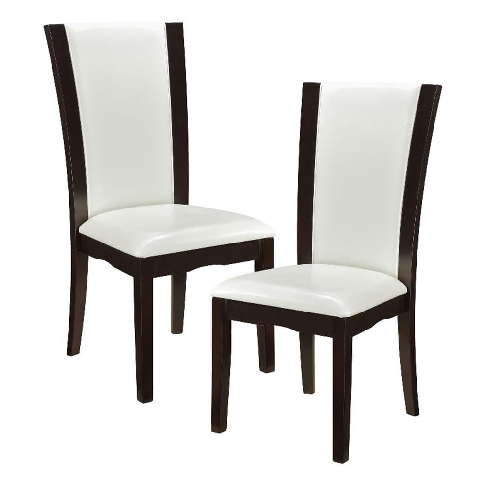Lexicon Wood and Faux Leather Dining Room Side Chair in Espresso (Set of 2)