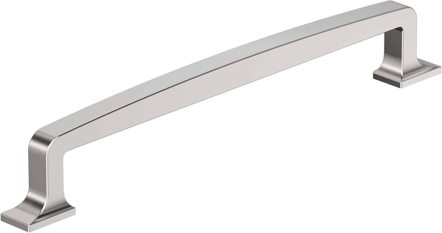 Amerock Westerly 7-9/16 inch (192mm) Center-to-Center Polished Nickel Cabinet Pull