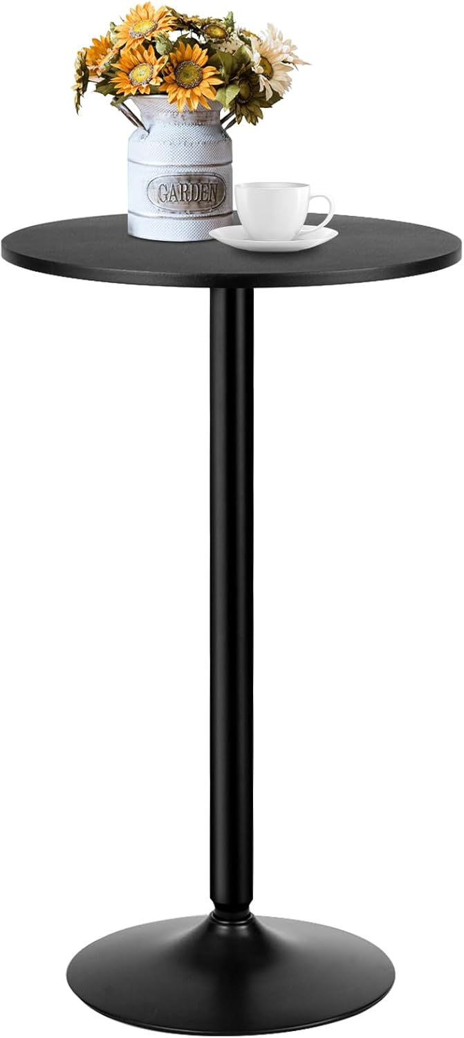 Pub Bar Table 24-Inch Round Top 40-Inch Height Modern Style Standing Circular Cocktail Table Suitable for Living Room,Restaurant Bistro Table (1)