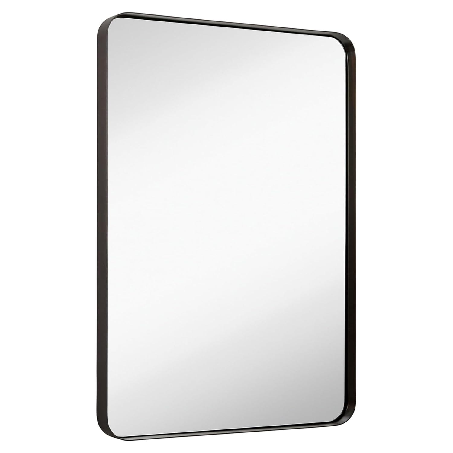 Hamilton Hills 24x36" Black Metal Frame Bathroom Mirror | Rectangular Vanity | 2" Deep | Hangs Both Ways