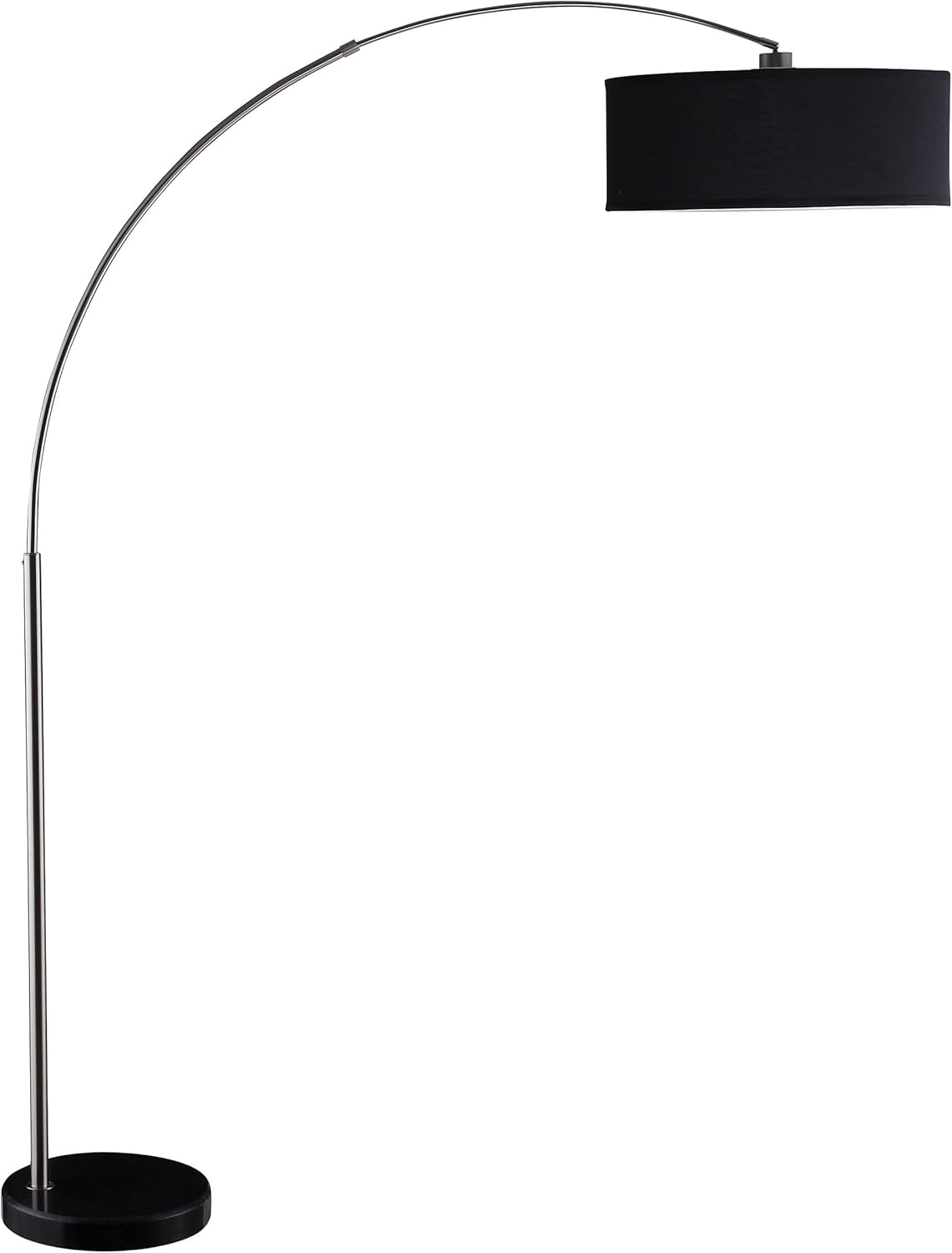 Coaster Contemporary Metal Pendant Drum Shade Floor Lamp in Black