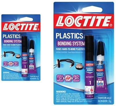 Loctite Super Glue Plastics Bonder, 1-0.14 oz Activator Stick + 1-0.07 oz Glue Tube, Clear 0.21 oz Kit