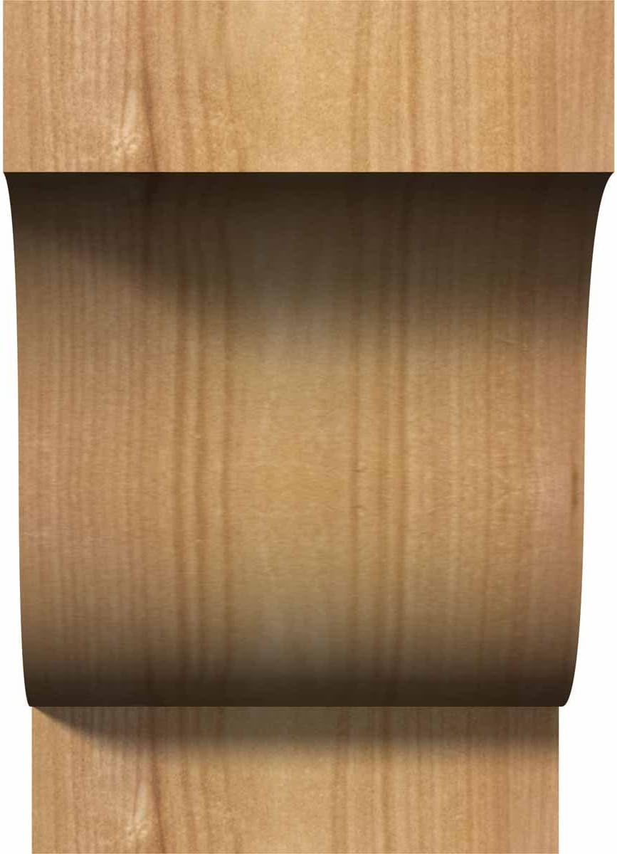 4"W x 6"D x 6"H Newport Rough Sawn Corbel, Western Red Cedar