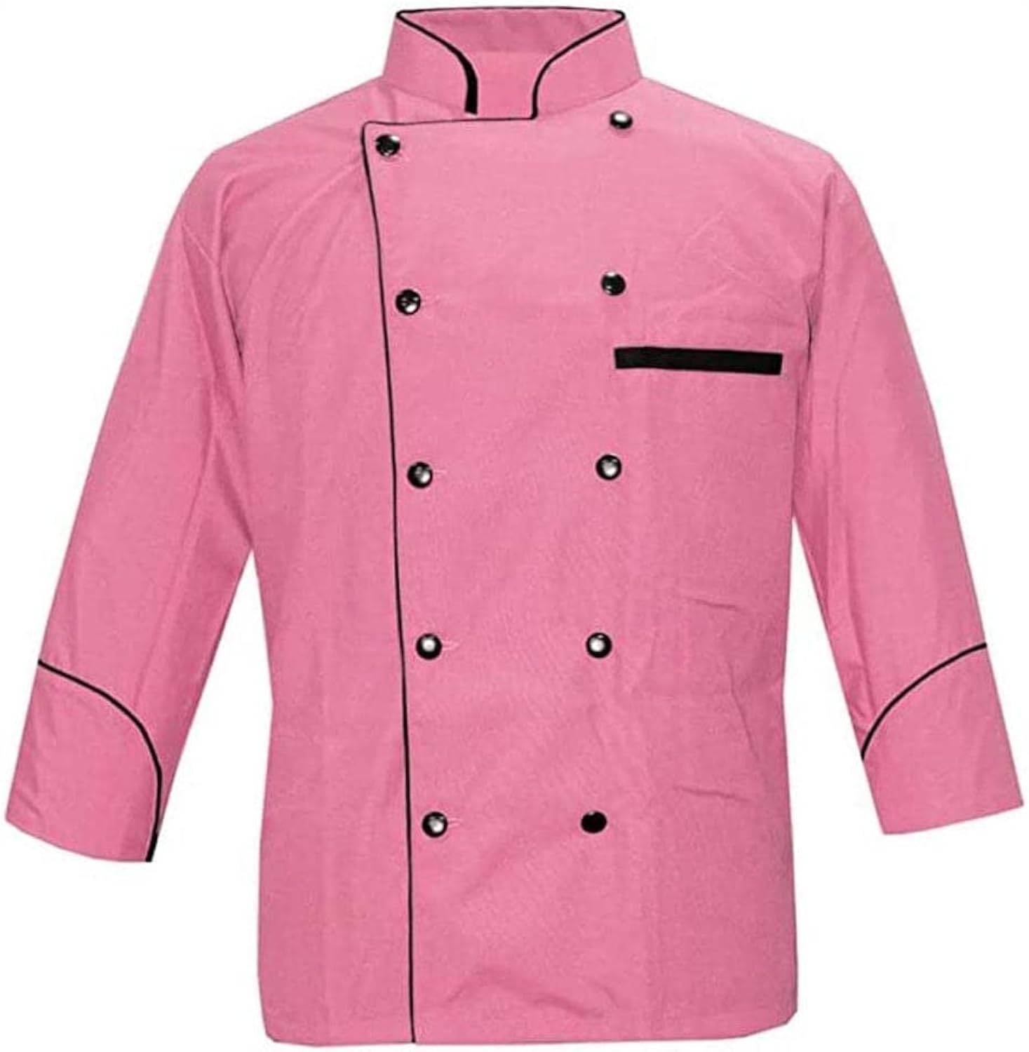 Men's Multi Color Chef Jacket/Light Weight Chef Coat With Contrast Black Piping(Size,S-5XL)