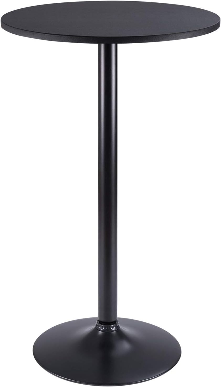 Black Round MDF and Metal Counter Height Table